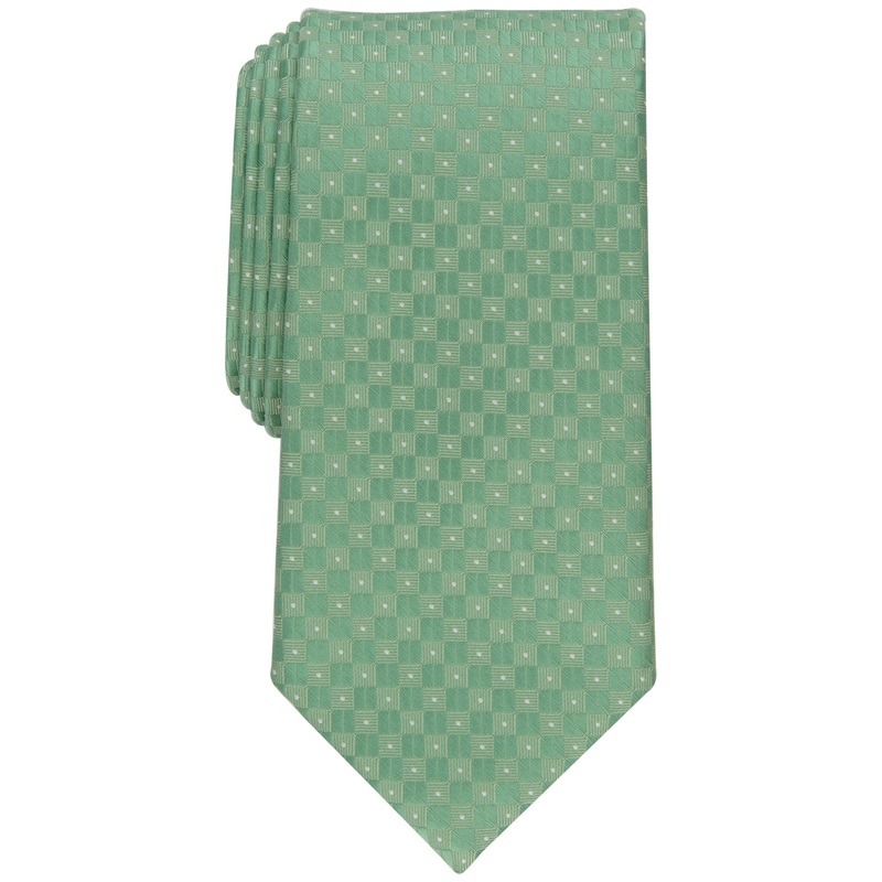 Perry Ellis Mens Klaren Neat Green Tie One Size Necktie