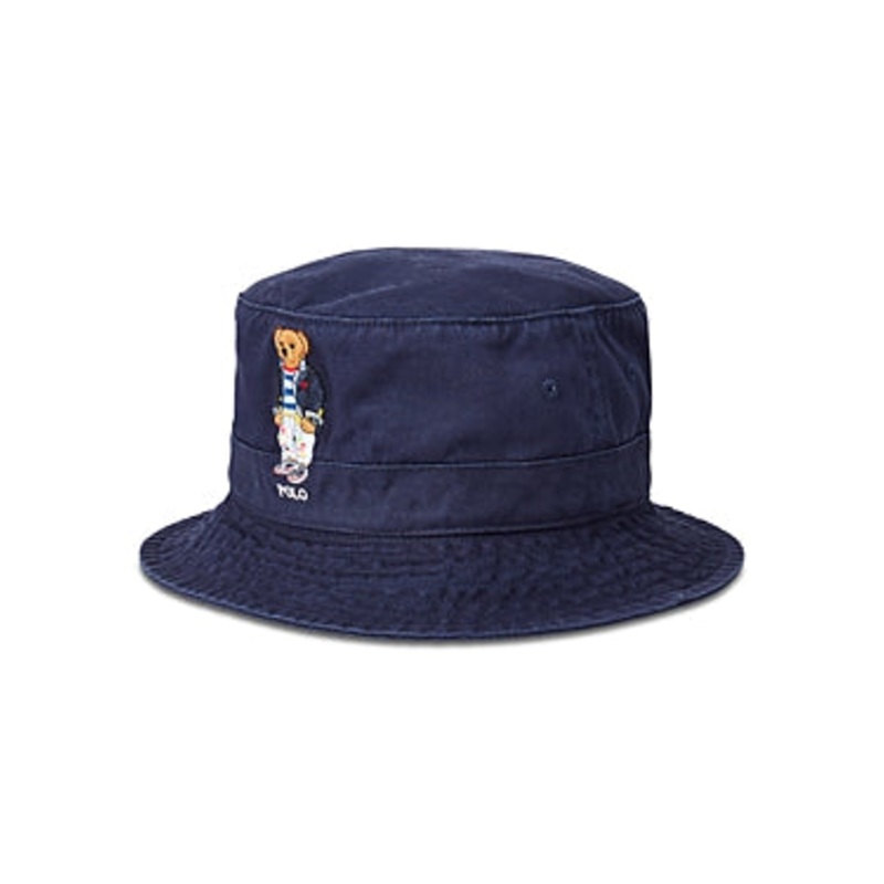 Polo Ralph Lauren Mens Polo Bear Bucket Hat Navy Blue Large / XL