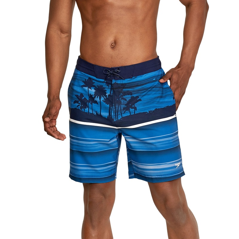 SPEEDO Men's Oasis Shade Bondi Basin 7 1/2" Board Shorts Blue Small