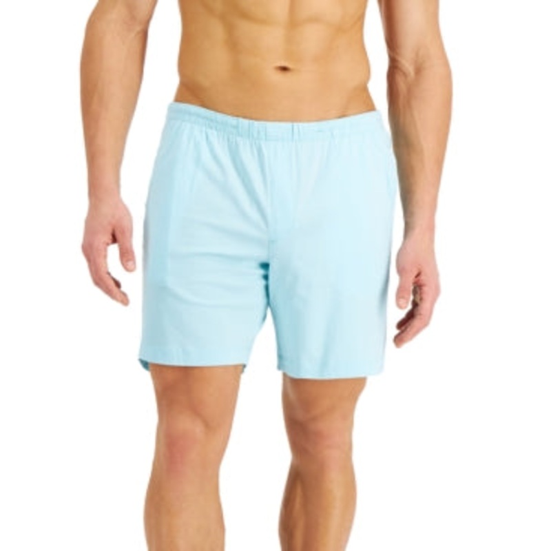 Alfani Men's Quick Dry Blue Pajama Shorts Blue Medium