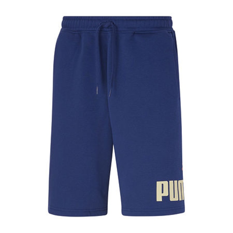 Puma Mens Big Logo Fleece Shorts Blazing Blue Small