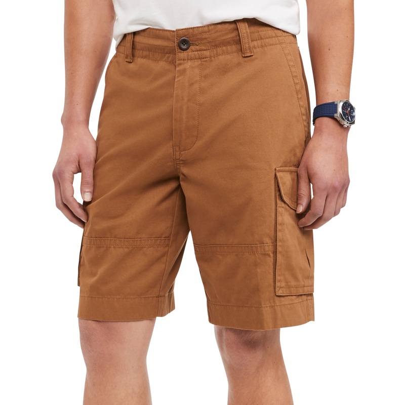 Tommy Hilfiger Men's Big Tall Faded Military Shorts Brown 48