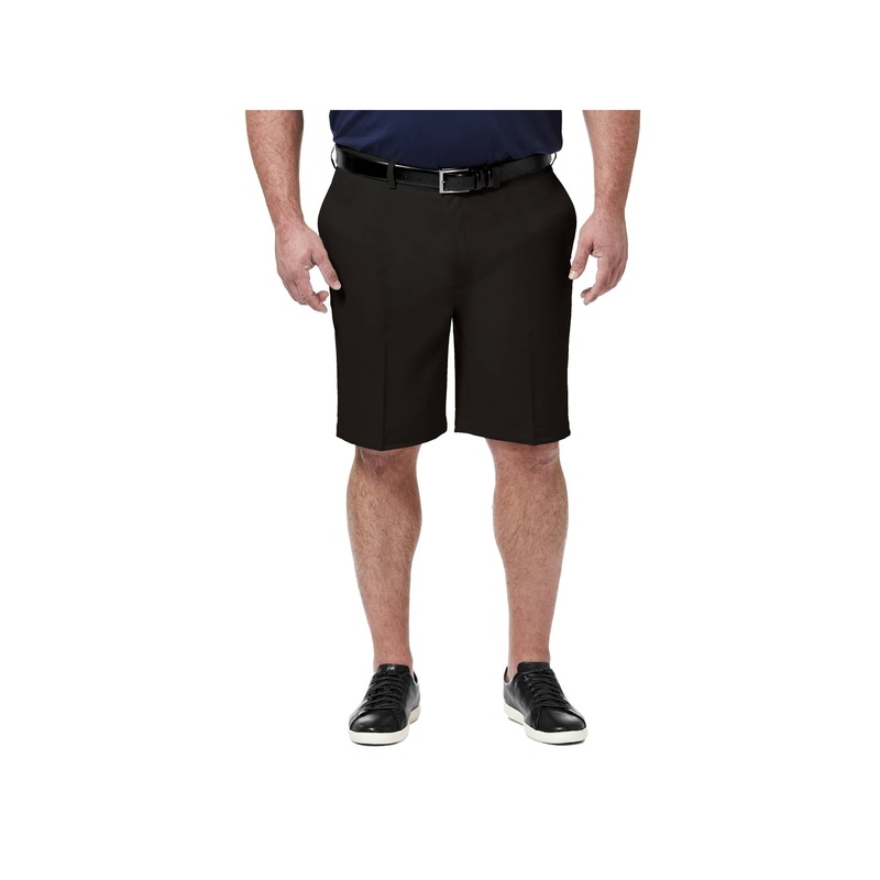 Haggar Men's Big Tall Cool 18 PRO Shorts Black 44