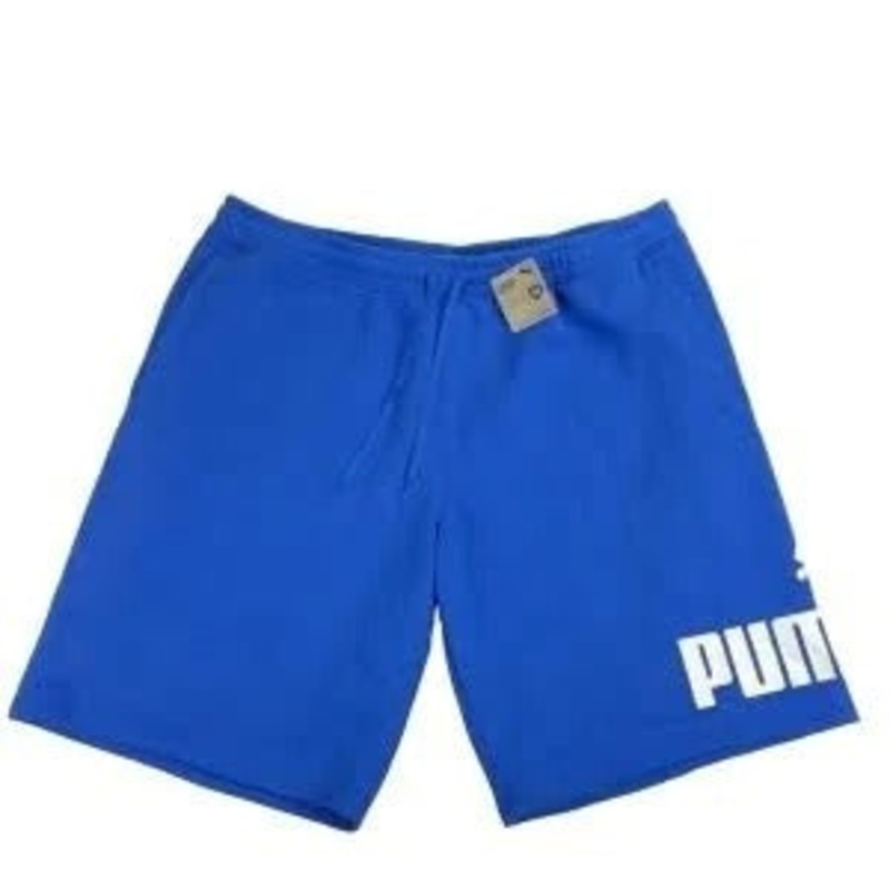 Puma Men's Big Fleece Logo Sweat Shorts Small Lake Blue