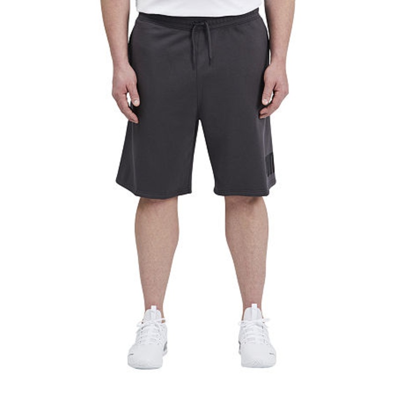 Puma Men's  Elastic 10" Drawstring Shorts Ashpalt Grey 4XL