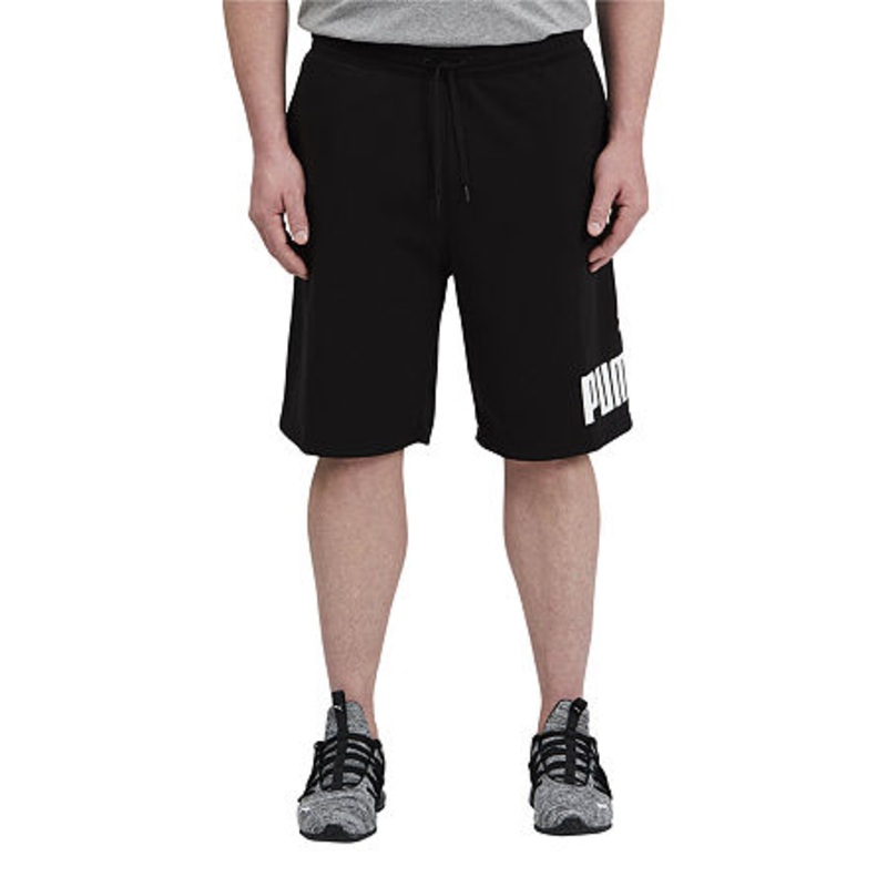 Puma Men's  Elastic 10" Drawstring Shorts Black 3XL