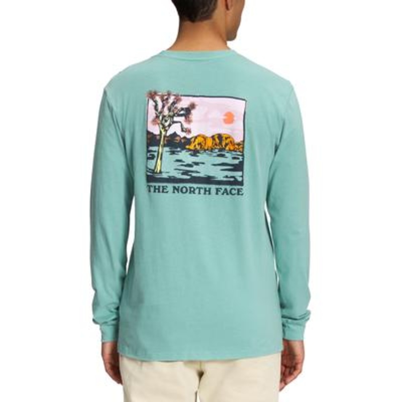 The North Face Men's Long Sleeve Graphic Injection T Shirt Wasabi Green Large