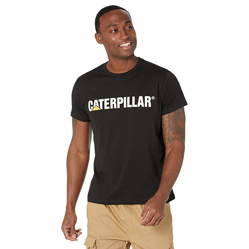 Caterpillar Men's Logo Graphic Short Sleeve Crewneck T-Shirt Black Medium