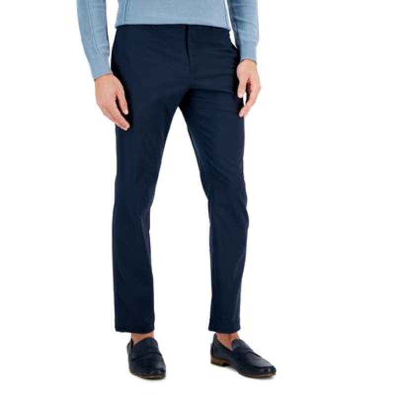 PERRY ELLIS PORTFOLIO Men's Slim-Fit Solid Tech Pants Sapphire Blue 30 x 30