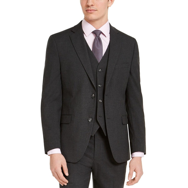 Alfani Men's Slim Fit Stretch Solid Suit Jacket Charcoal 42L