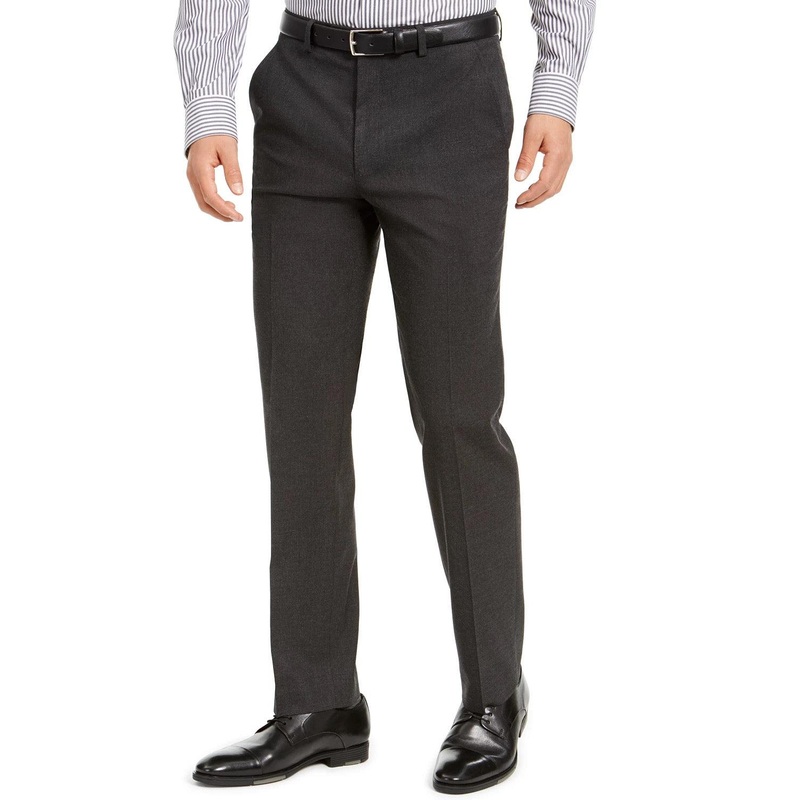 Alfani Mens Classic Fit Stretch Suit Pants Charcoal 36 x 34