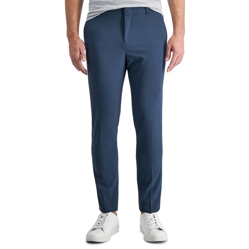 Perry Ellis Portfolio Mens Extra Slim-Fit Dress Pants Blue 36 x 30