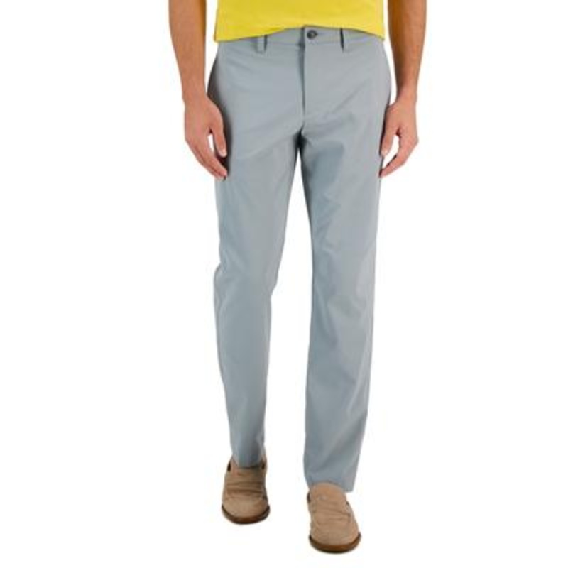 Perry Ellis Portfolio Mens Slim-Fit Stretch Pants Grey 36 x 30