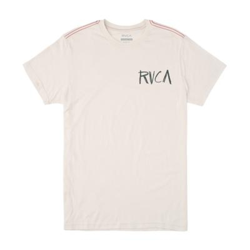 RVCA Mens T Shirt Large Antique White Large