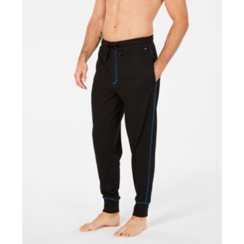 Tommy Hilfiger Mens Thermal Joggers Loungewear Black Medium