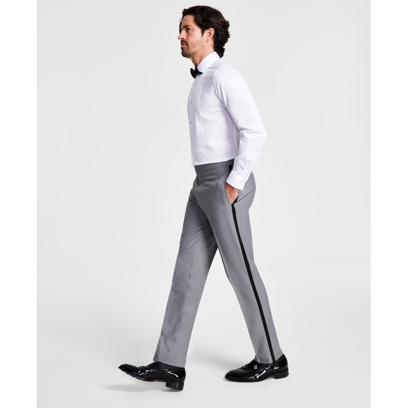 Alfani Mens Slim Fit Stretch Tuxedo Pants Light Grey 31 x 30