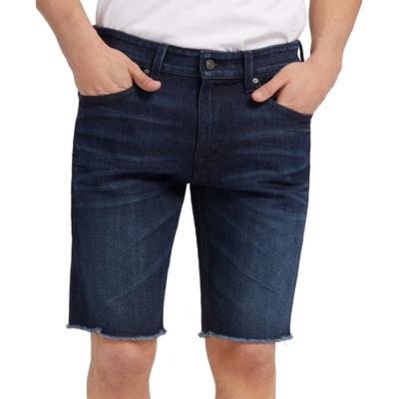 Guess Men's Slimfit Cutoff Denim Jean Shorts Size 36 Dark Blue