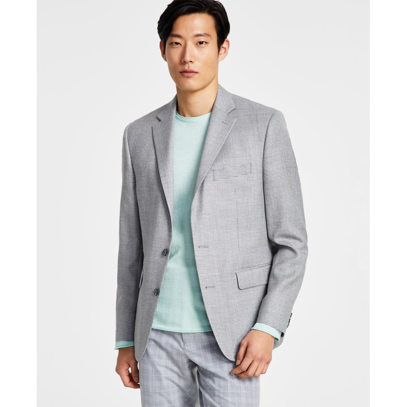 Lauren Ralph Lauren Men's Classic-Fit Ultraflex Sport Coast 46R Grey Check