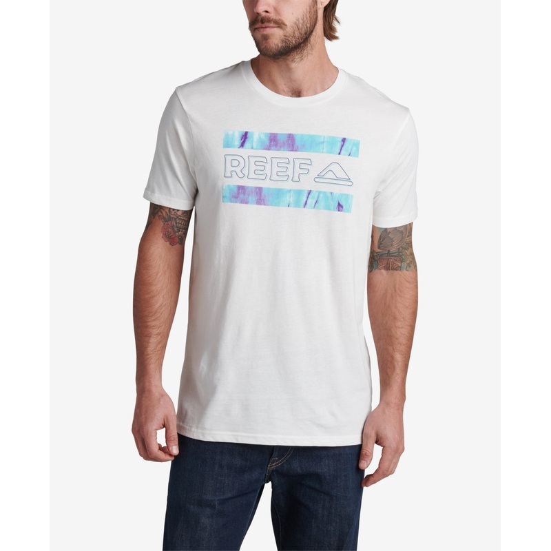 Reef Men's Mellow Short Sleeve Graphic T shirt Medium White