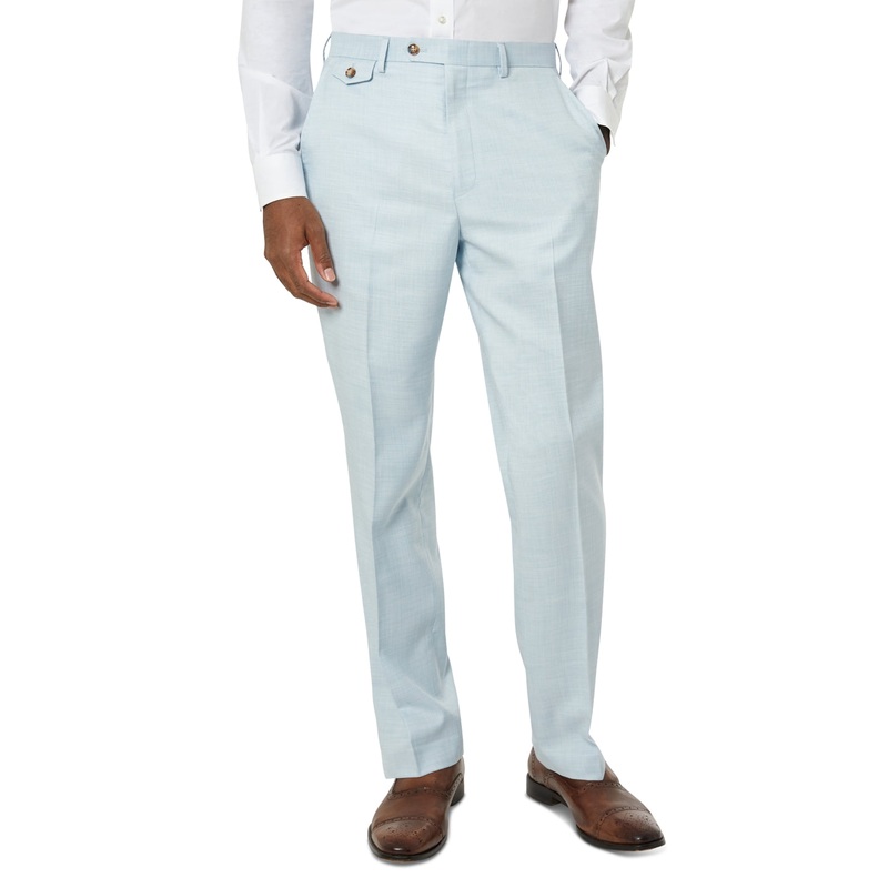 Tayion Collection Men's Classic-Fit Suit Pants Light Blue 42 x 30