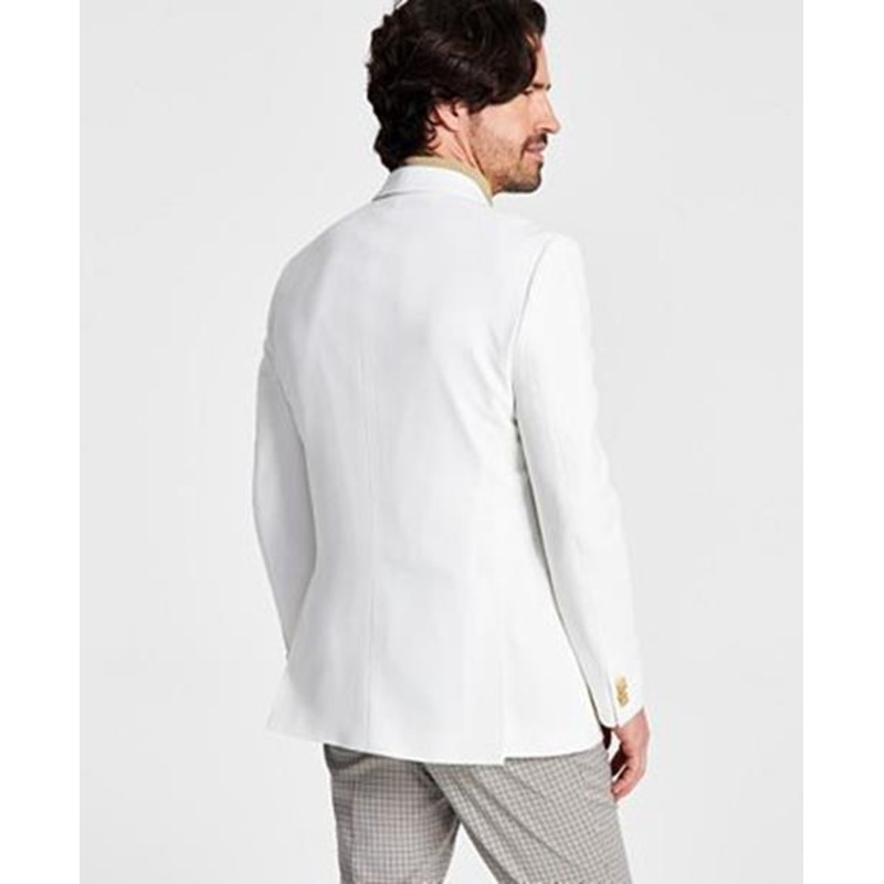 Tommy Hilfiger Men's Modern-Fit White Weave Sport Coat 36R