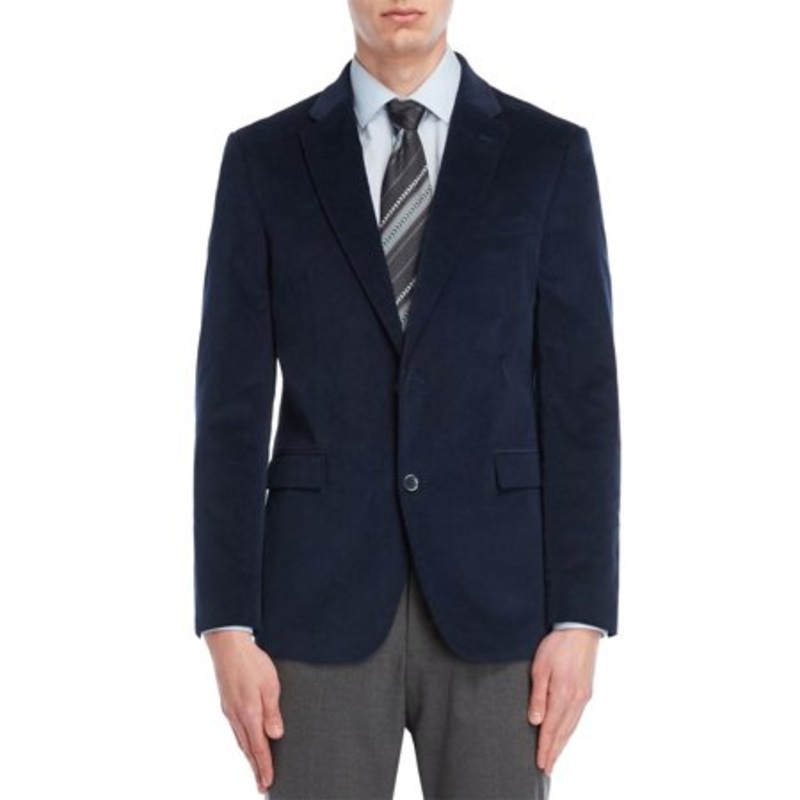 Tommy Hilfiger Men's Regular Fit Corduroy Blazer Cobalt Blue 40R Sport Coat