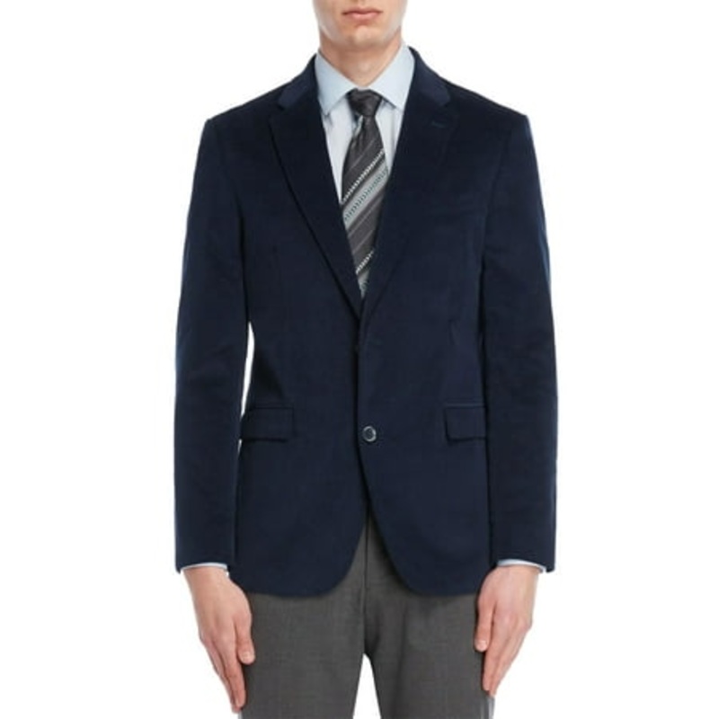 Tommy Hilfiger Men's Regular Fit Corduroy Blazer Cobalt Blue 42S Sport Coat