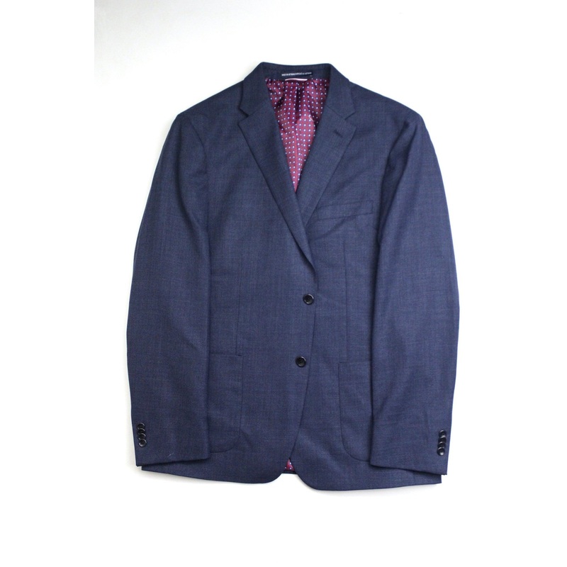 Tommy Hilfiger Modern Fit Textured Wool Sport Coat 42R Blue