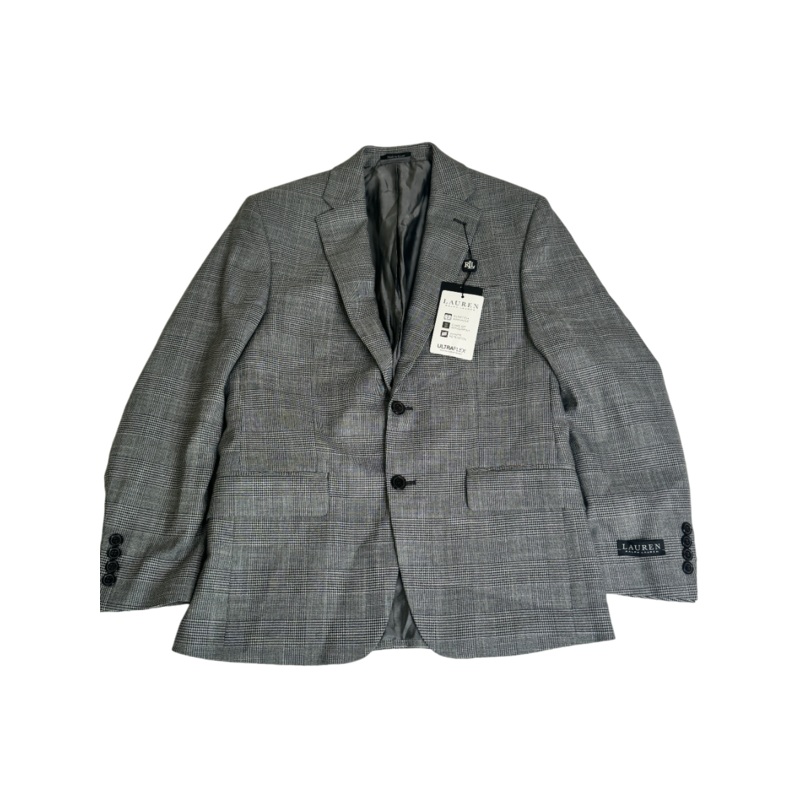 Lauren Ralph Lauren Mens Regular Fit Sport Coat Blazer 36S Black White Plaid