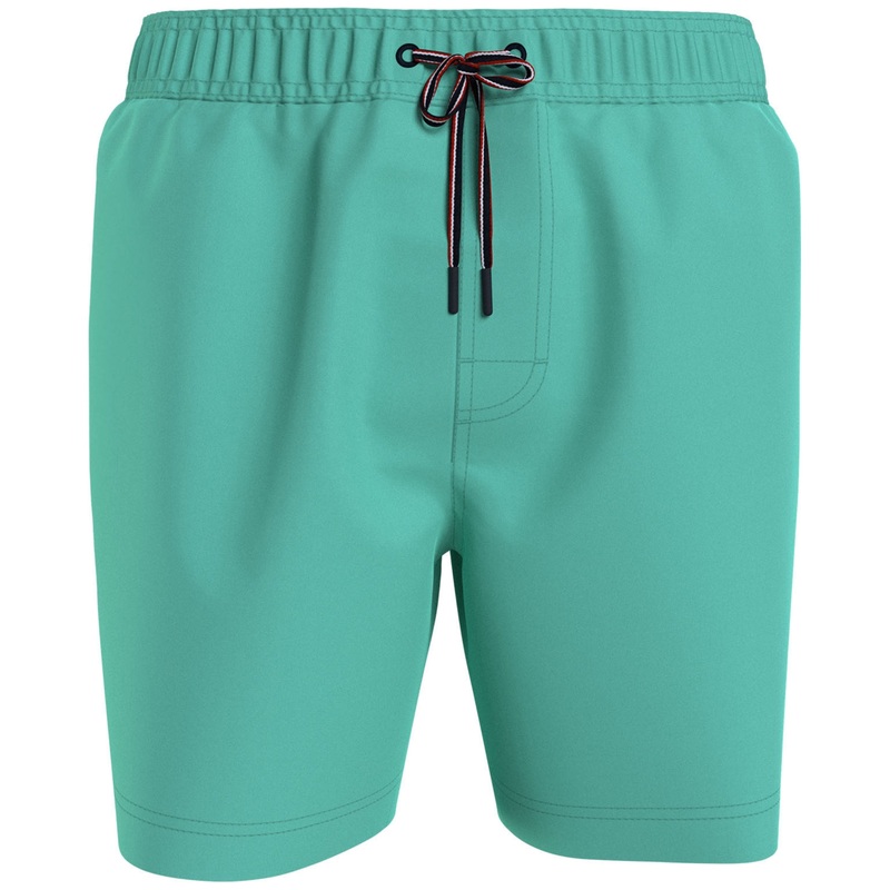 Tommy Hilfiger Men's Solid 7" Swim Trunks  Green Large