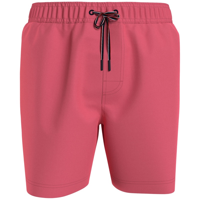 Tommy Hilfiger Men's Solid 7" Swim Trunks Vivid Raspberry Medium