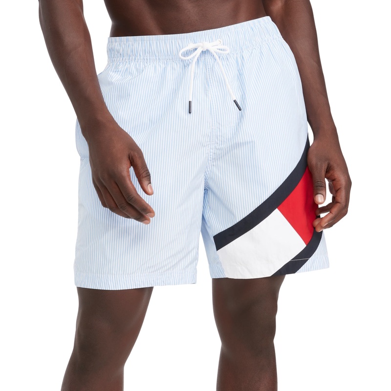 Tommy Hilfiger Mens Striped Drawstring swim trunks XL