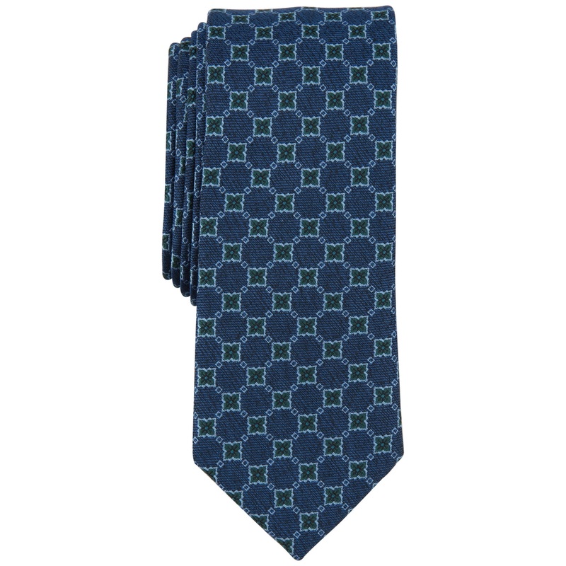 Bar III Men's Nostrand Skinny Tie Green One Size Necktie