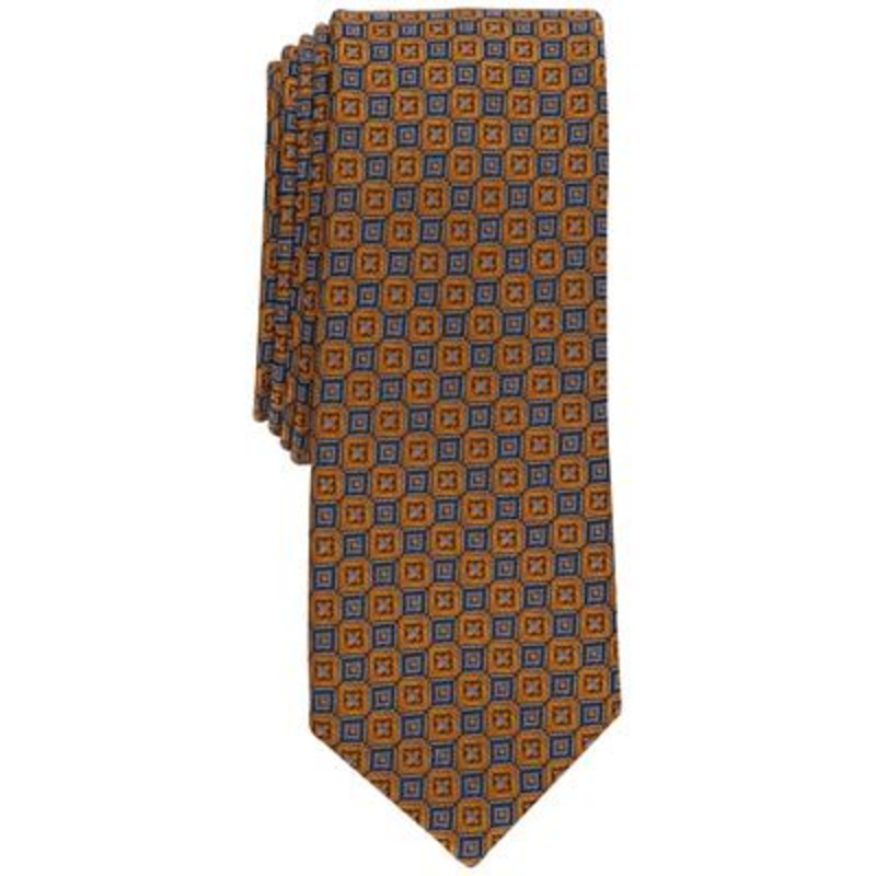Bar III Mens Maine Skinny Tie Cognac Brown