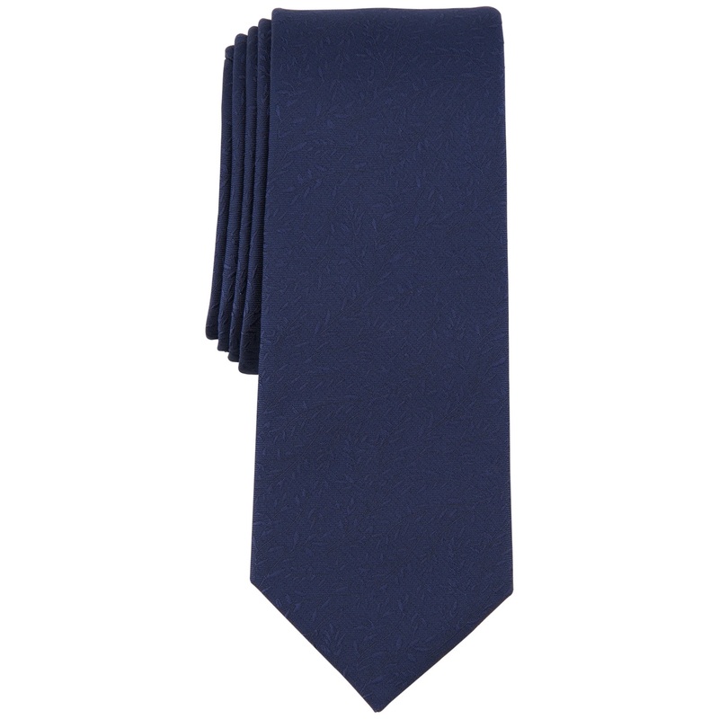 Bar III Mens Navy Blue Necktie Cassina Vine Tie OS