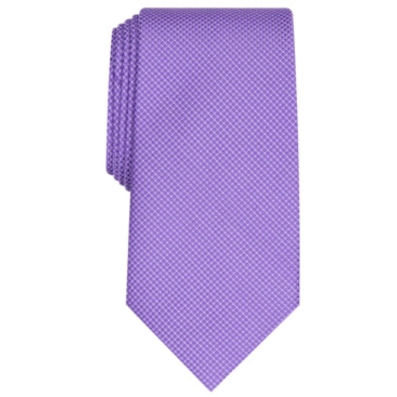 Club Room Mens Parker Classic Grid Purple Tie One Size Necktie