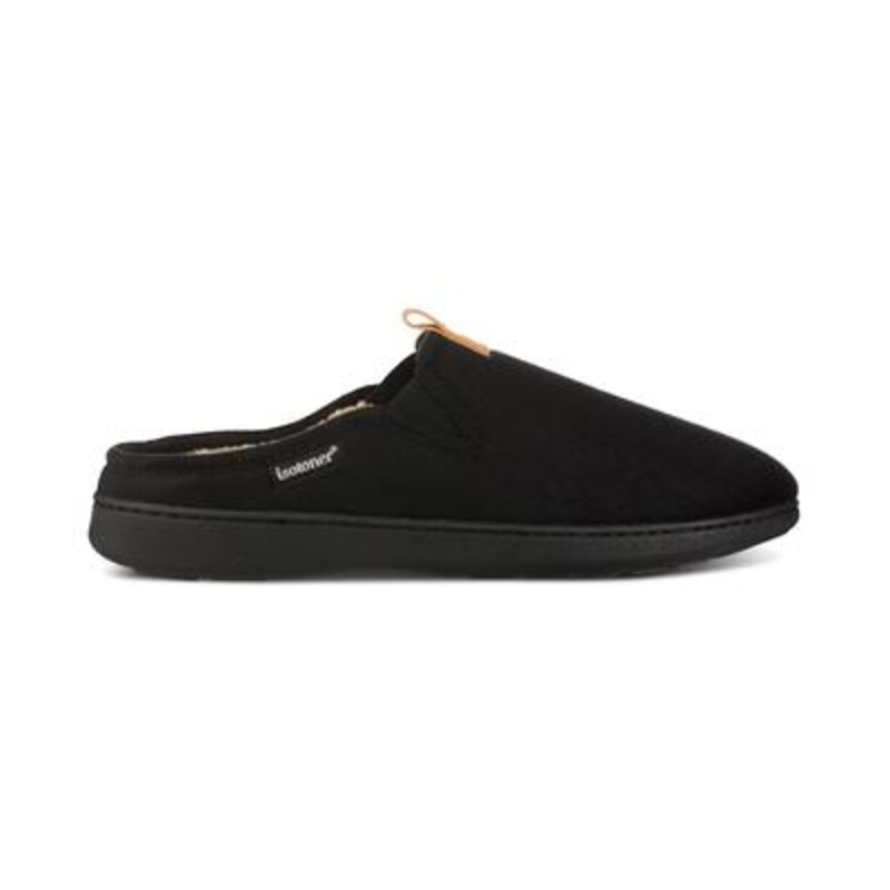 Isotoner Men's Microsuede Hoodback Slipper Black XXL 13 - 14