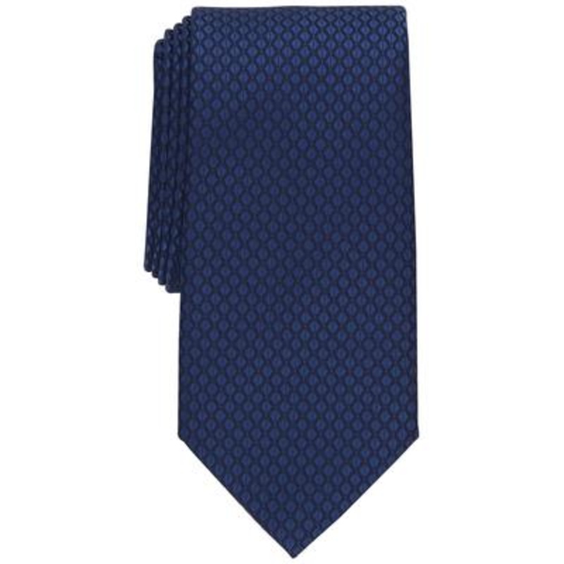 Perry Ellis Mens Boland Geo Print Navy Blue  ONE SIZE Necktie
