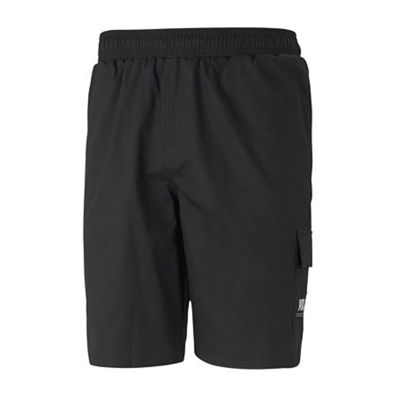 Puma Mens Summer Court Regular Fit Drawstring Cargo Shorts Black Small