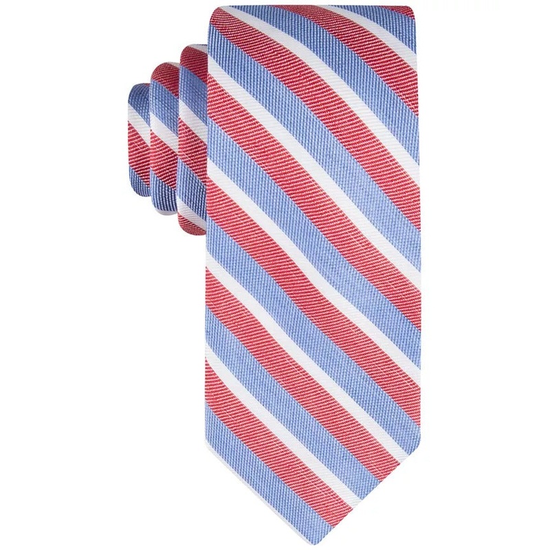 Tommy Hilfiger Mens Beach Stripe Tie Red OSFA REG