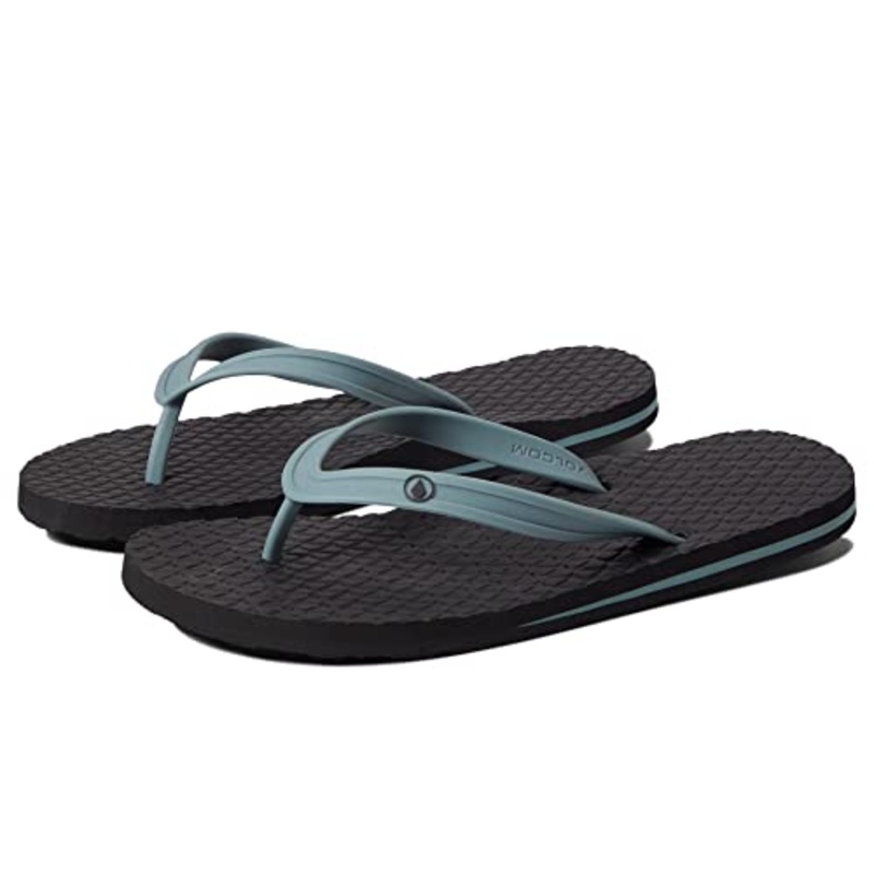 Volcom Mens Concourse Flip Flops Blue Combo Size 13
