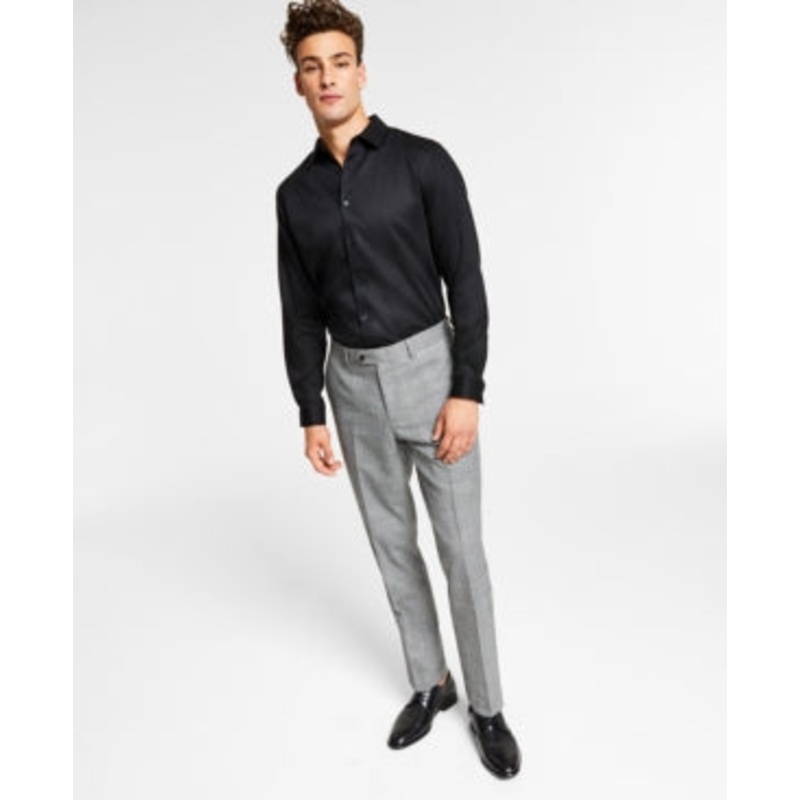 Bar Iii Men Slim fit Dress Pants 32 / 30 Black Plaid