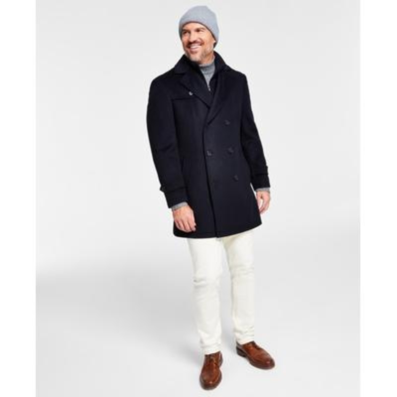Lauren Ralph Lauren Mens Classic fit Double Breasted Overcoat Coat 42 S Blue