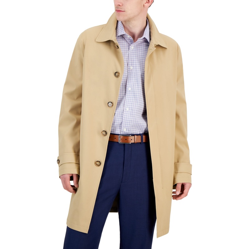 Lauren Ralph Lauren Mens Classic fit Raincoat Coat 38 S Beige Solid