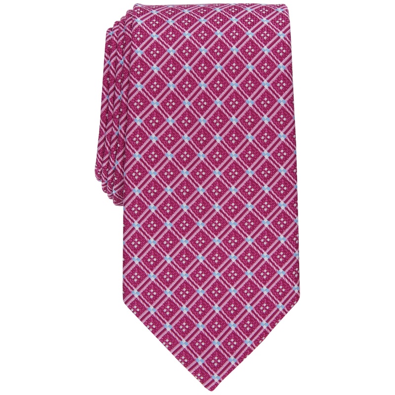 Perry Ellis Mens Selby Neat Pink Tie