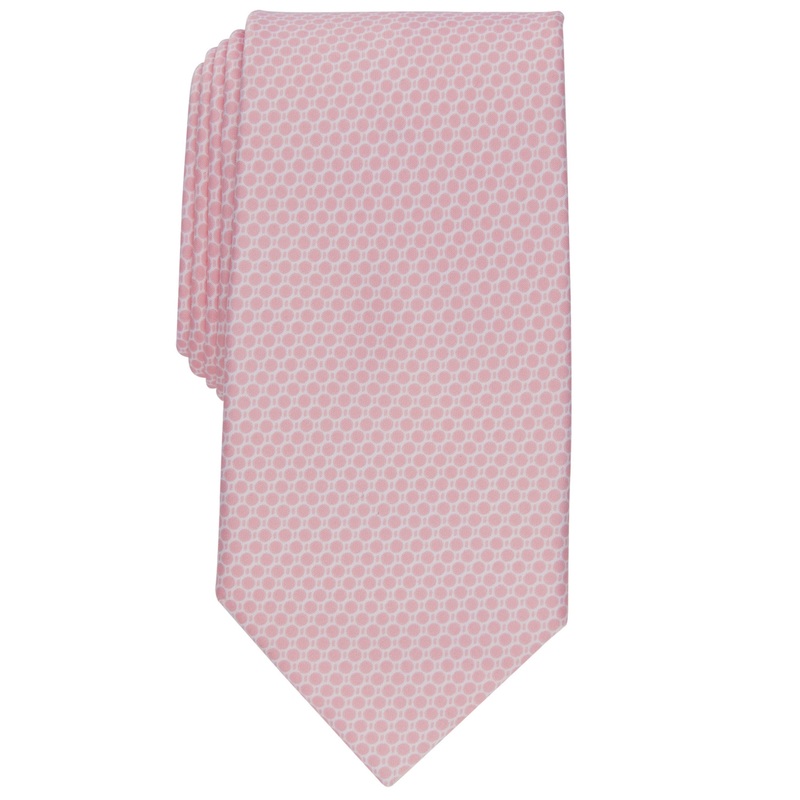 Perry Ellis Mens Tie Pink Mini Circle