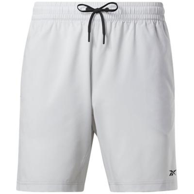 Reebok Men Regular fit Drawstring Shorts XL / 9 Grey Solid Moisture Wicking