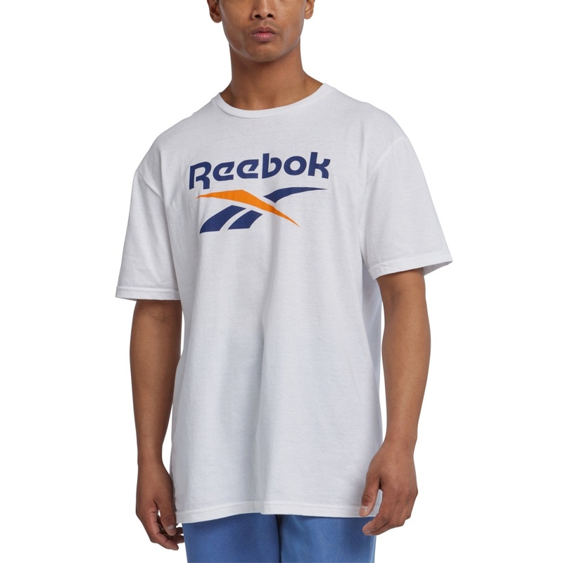 Reebok Men Regular fit Short Sleeve T-Shirt Shirt XL White Solid
