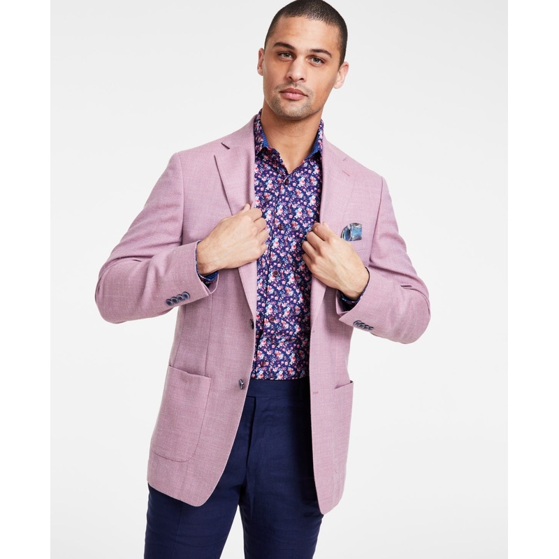 Tallia Mens Slim fit Sport Coat Blazer 38 S Purple Solid