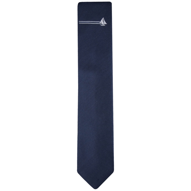 Tommy Hilfiger Men's Boat Bar Panel Tie Navy Blue OS
